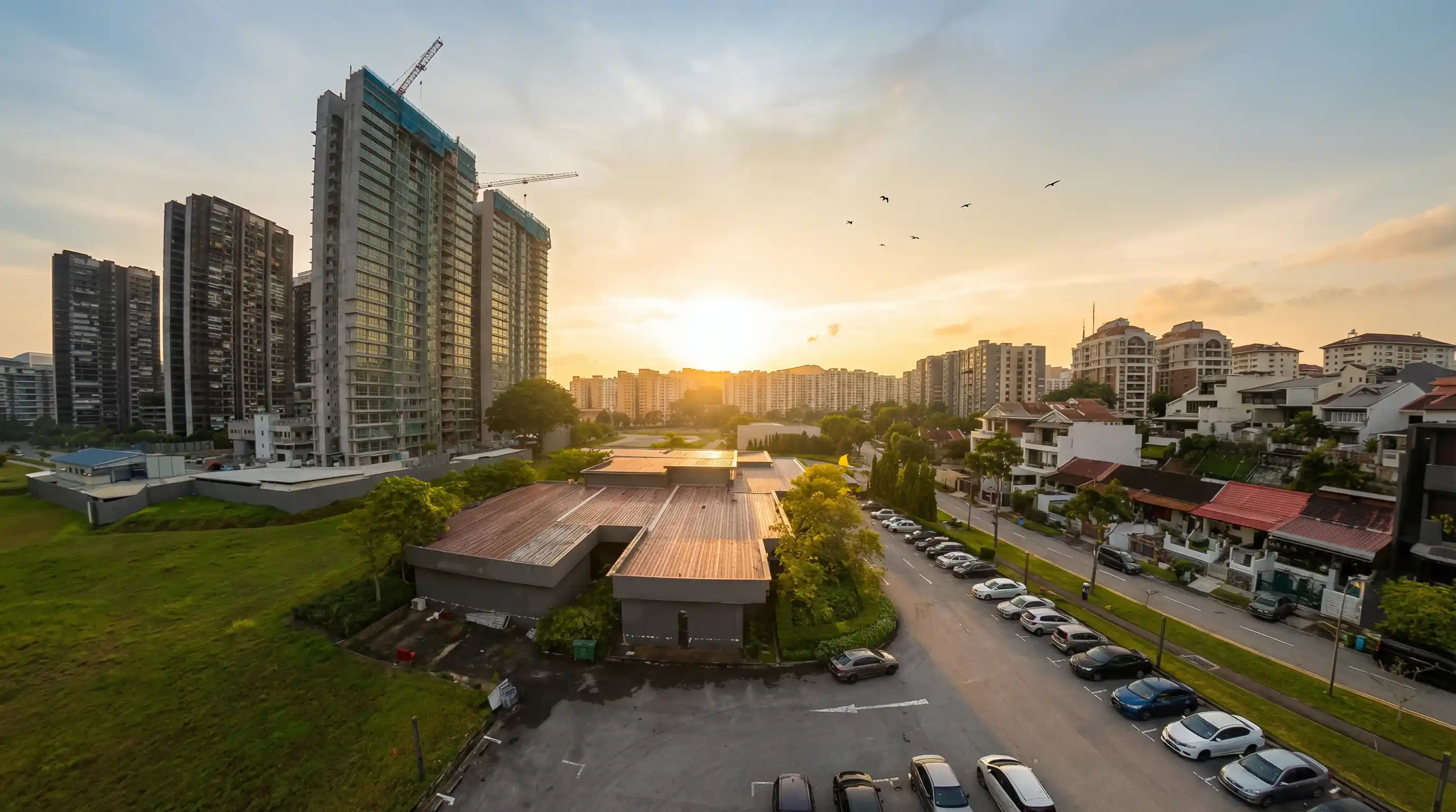 aerial-style industrial photography Singapore