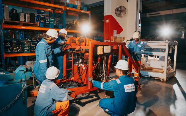 mechanic engineer working on machines